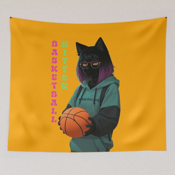 Item preview, Anime Cat Girl Basketball Player - Cute Furry Streetwear designed and sold by BLUESKY11a.