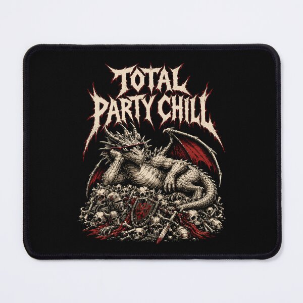 Item preview, Total Party Chill Dragon TPK Heavy Metal Art designed and sold by Fenay Designs.