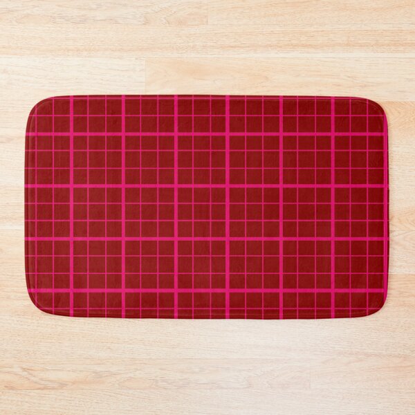 Item preview, Pink On Maroon Grid Windowpane Plaid Design  designed and sold by PatternTitan.