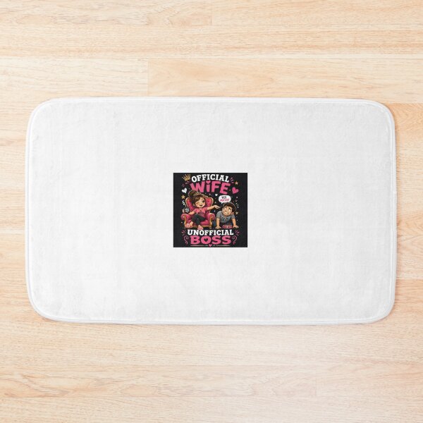 Item preview, Official Wife Unofficial Boss | Funny Marriage Couple Design designed and sold by ArjunDev1994.