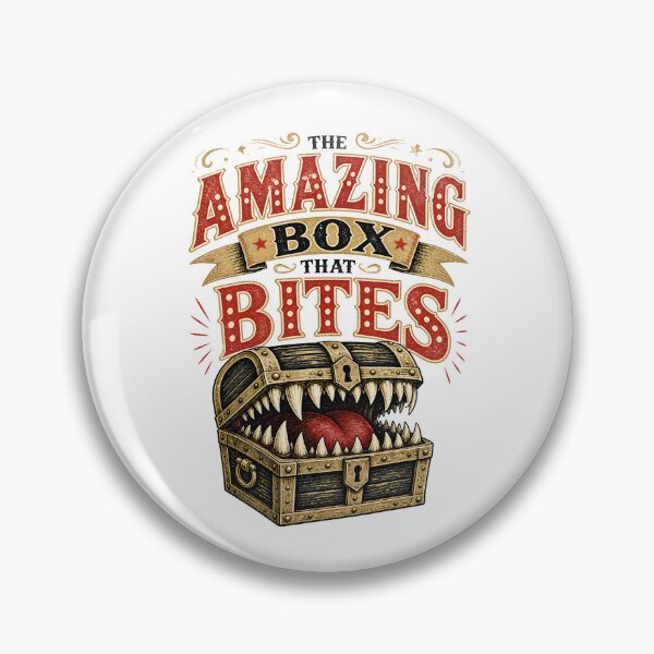 Item preview, The Amazing Box That Bites Vintage Mimic Chest Poster designed and sold by Fenay Designs.