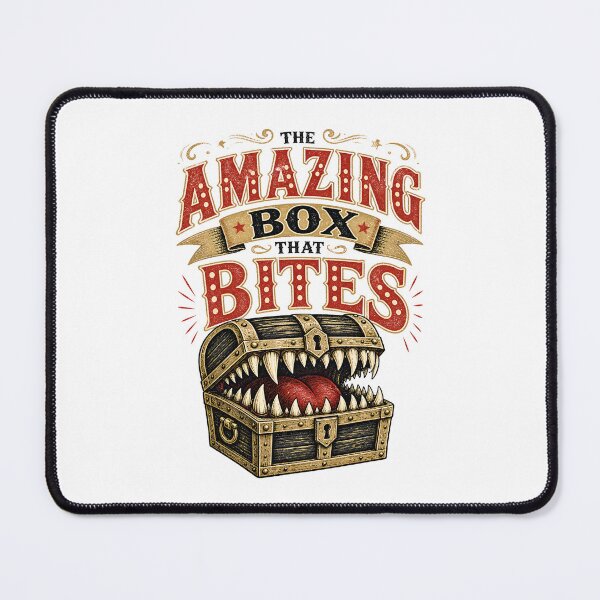 Item preview, The Amazing Box That Bites Vintage Mimic Chest Poster designed and sold by Fenay Designs.