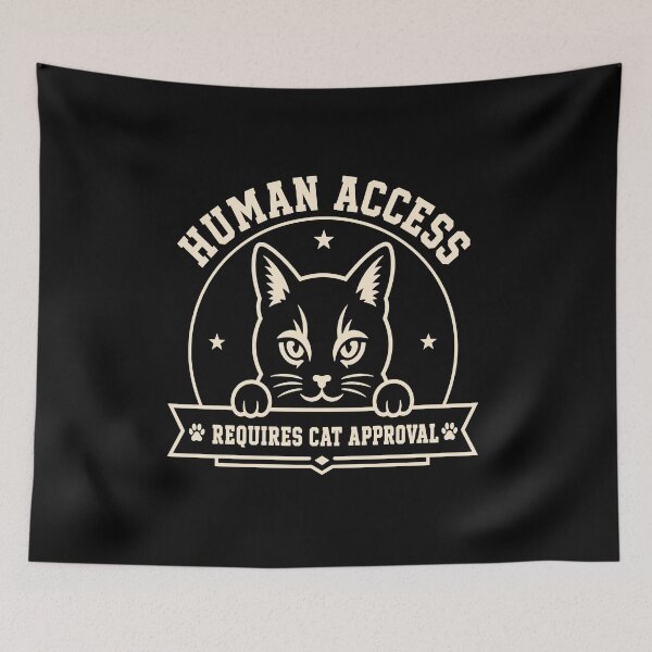 Item preview, Human Access Requires Cat Approval Funny Black Cat Introvert Shirt designed and sold by Lyfeinsights.