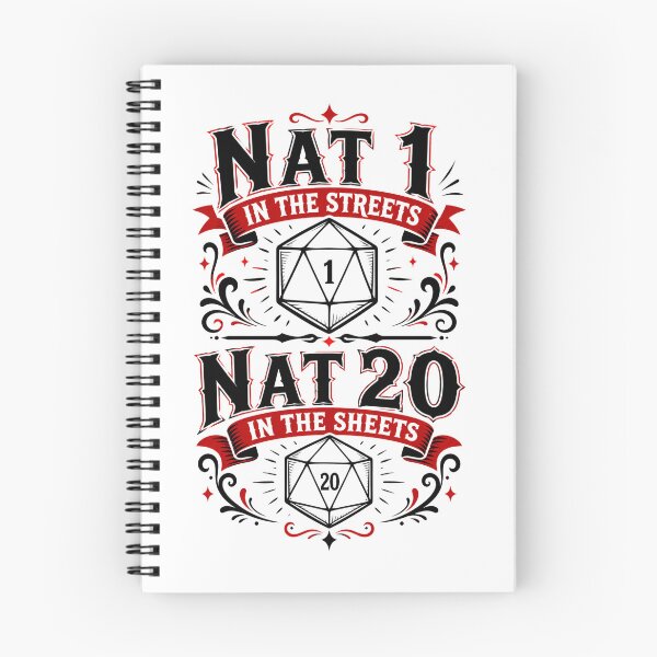 Item preview, Nat 1 In The Streets Nat 20 In The Sheets Quote Design designed and sold by Fenay Designs.