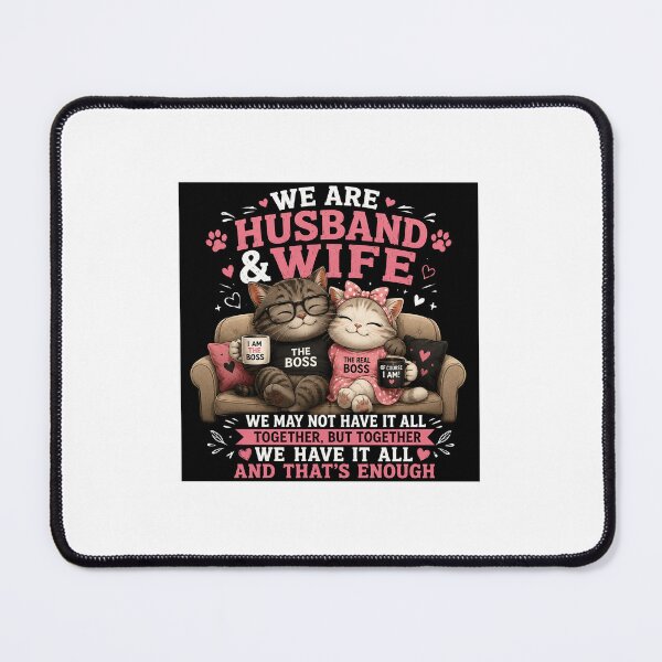 Item preview, We Are Husband & Wife | Cute Cat Couple Love Design For Cat Lovers designed and sold by ArjunDev1994.
