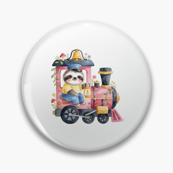 Item preview, Train Conductor Sloth | Cute Enchanted Forest Railway designed and sold by AillustriaAK.
