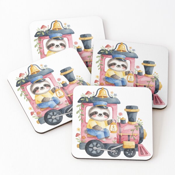 Item preview, Train Conductor Sloth | Cute Enchanted Forest Railway designed and sold by AillustriaAK.