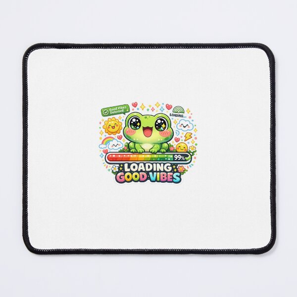 Item preview, Loading Good Vibes Kawaii Frog Sticker designed and sold by Cozy404Lab.