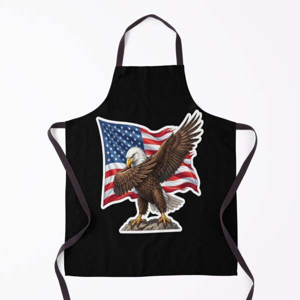 Item preview, Bald Eagle Perched with American Flag Background designed and sold by DailySparks.