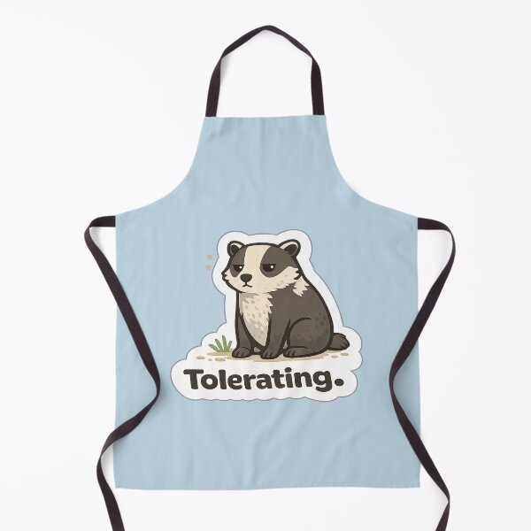 Item preview, Tolerating. Badger Meme | Deadpan Animal Sticker Design designed and sold by BabyStark.