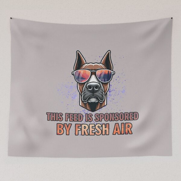 Item preview, This Feed Is Sponsored by Fresh Air - Funny Hiking Dog Gift designed and sold by GraphicComet.
