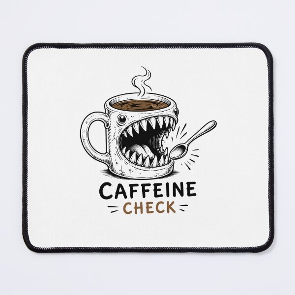 Item preview, Caffeine Check Coffee Mug Mimic Monster Art designed and sold by Fenay Designs.