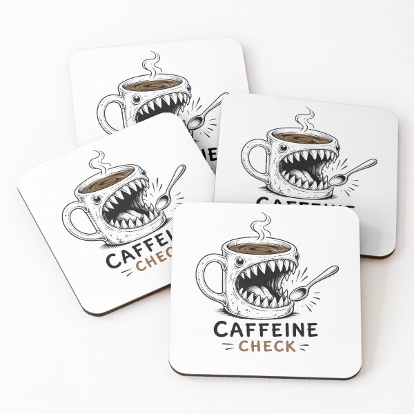 Item preview, Caffeine Check Coffee Mug Mimic Monster Art designed and sold by Fenay Designs.