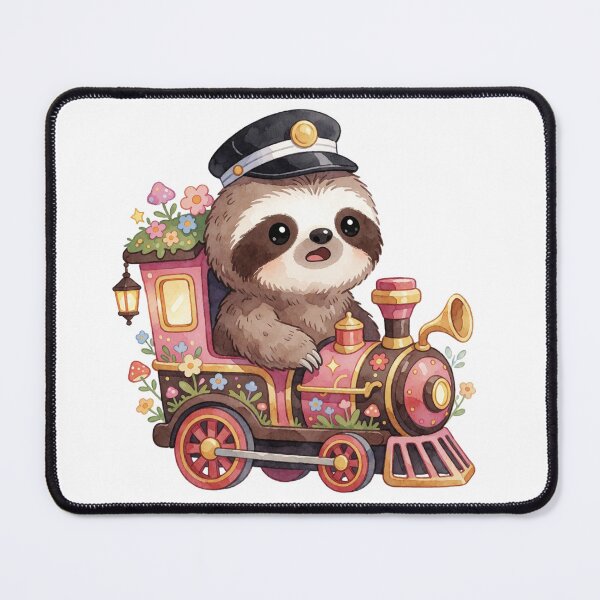 Item preview, Train Conductor Sloth | Cute Enchanted Forest Railway designed and sold by AillustriaAK.