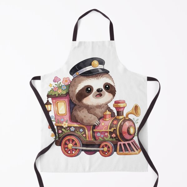 Item preview, Train Conductor Sloth | Cute Enchanted Forest Railway designed and sold by AillustriaAK.
