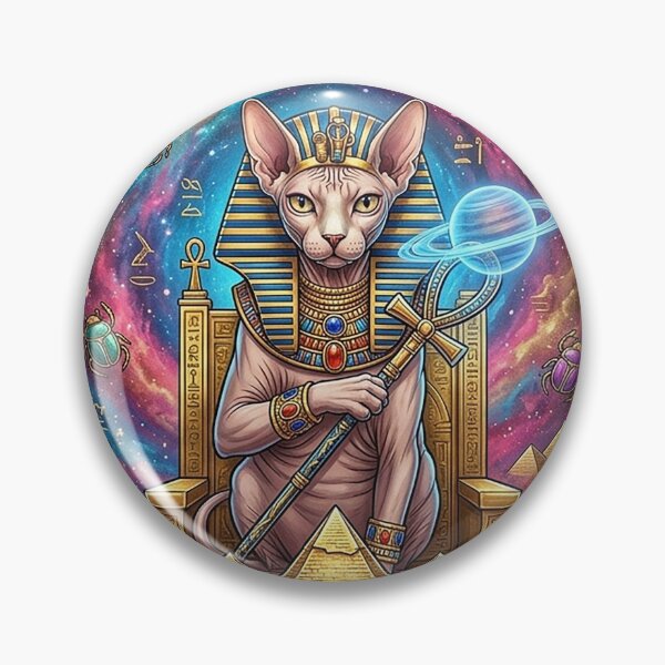 Item preview, Cosmic Pharaoh – Sphynx Cat of the Stars designed and sold by Dogandesighn.