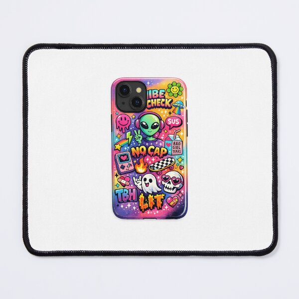 Item preview, Vibe Check: Gen Z Sticker Bomb Aesthetic Phone Case designed and sold by VipeDrip.
