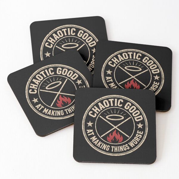 Item preview, Chaotic Good At Making Things Worse Funny Fantasy Alignment Badge designed and sold by Fenay Designs.