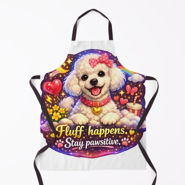 Item preview, Poodle Whimsy – “Fluff Happens. Stay Pawsitive.” designed and sold by bluesirian22.