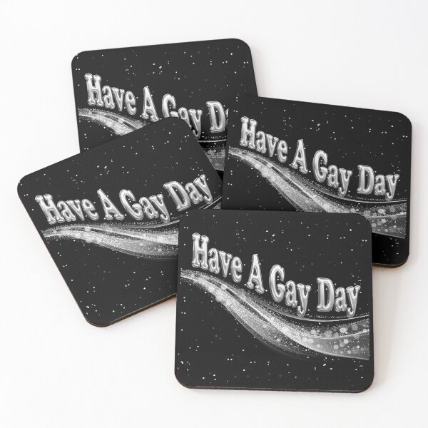 Item preview, HAVE A GAY DAY Sparkle Silver Metal designed and sold by TackyTime.