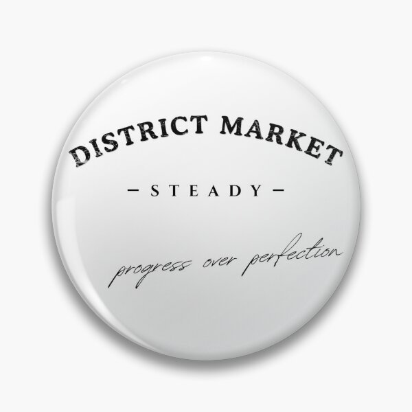 Item preview, DISTRICT MARKET STEADY Graphic Tee (Black Typography) – Vintage Typography Design | Progress Over Perfection designed and sold by districtmarket.