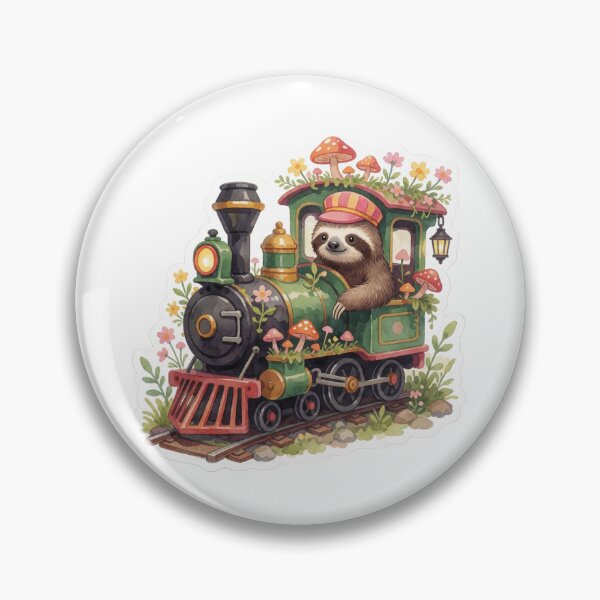 Item preview, Train Conductor Sloth | Cute Enchanted Forest Railway designed and sold by AillustriaAK.
