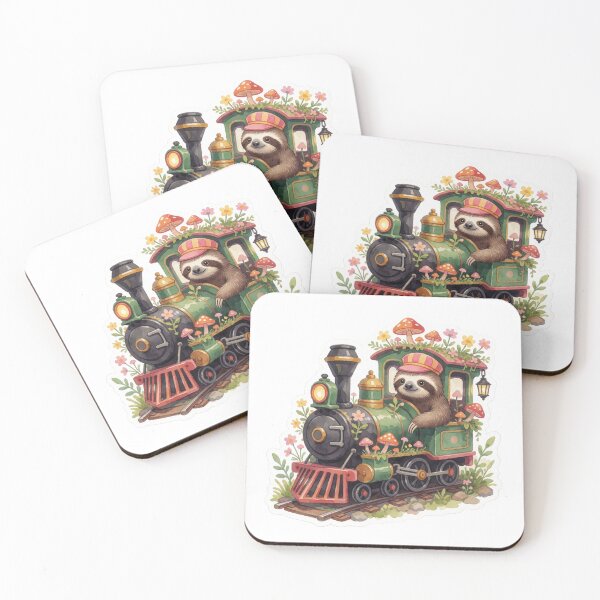 Item preview, Train Conductor Sloth | Cute Enchanted Forest Railway designed and sold by AillustriaAK.