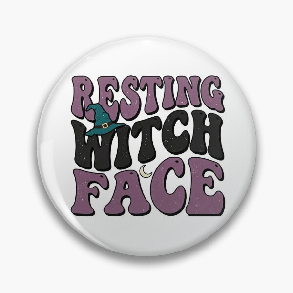 Item preview, Resting Witch Face Funny Groovy Halloween Witch Hat Sarcastic Spooky Design designed and sold by ASfindsStore.