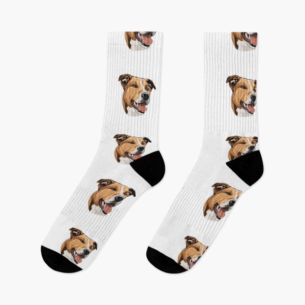 Item preview, Happy Pit Bull Portrait – Smiling Dog Lover Art designed and sold by Yogabyadeola.