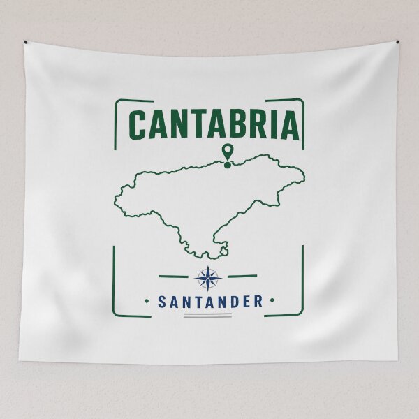 Item preview, Cantabria Santander Spain map designed and sold by pirminio.