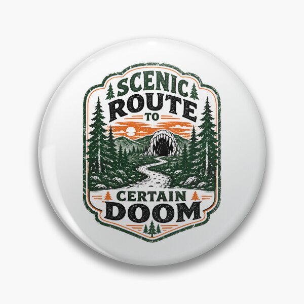 Item preview, Scenic Route To Certain Doom Funny Monster Cave Adventure Art designed and sold by Fenay Designs.