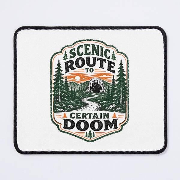 Item preview, Scenic Route To Certain Doom Funny Monster Cave Adventure Art designed and sold by Fenay Designs.