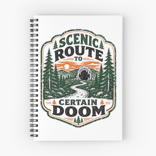 Item preview, Scenic Route To Certain Doom Funny Monster Cave Adventure Art designed and sold by Fenay Designs.