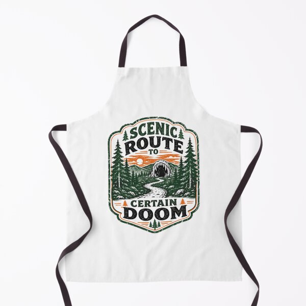 Item preview, Scenic Route To Certain Doom Funny Monster Cave Adventure Art designed and sold by Fenay Designs.