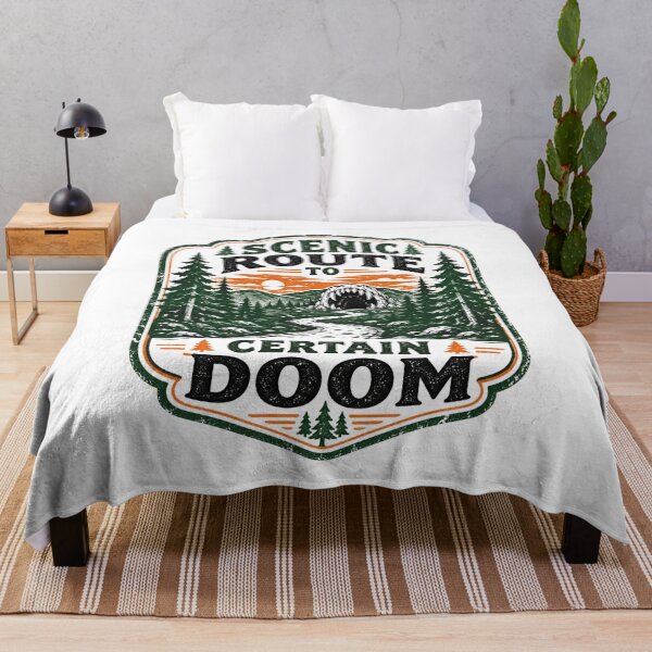 Item preview, Scenic Route To Certain Doom Funny Monster Cave Adventure Art designed and sold by Fenay Designs.