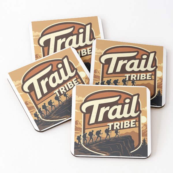 Item preview, Trail Tribe Vintage Hiking Adventure Badge designed and sold by Trail Echo Prints.