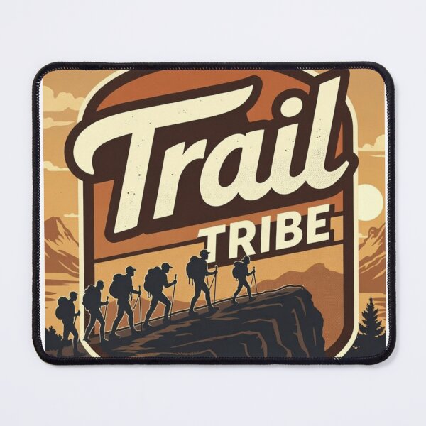 Item preview, Trail Tribe Vintage Hiking Adventure Badge designed and sold by Trail Echo Prints.