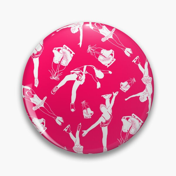 Item preview, Female Figure Skaters Retro Pop Collection in Vibrant Strawberry designed and sold by PD-Skating.