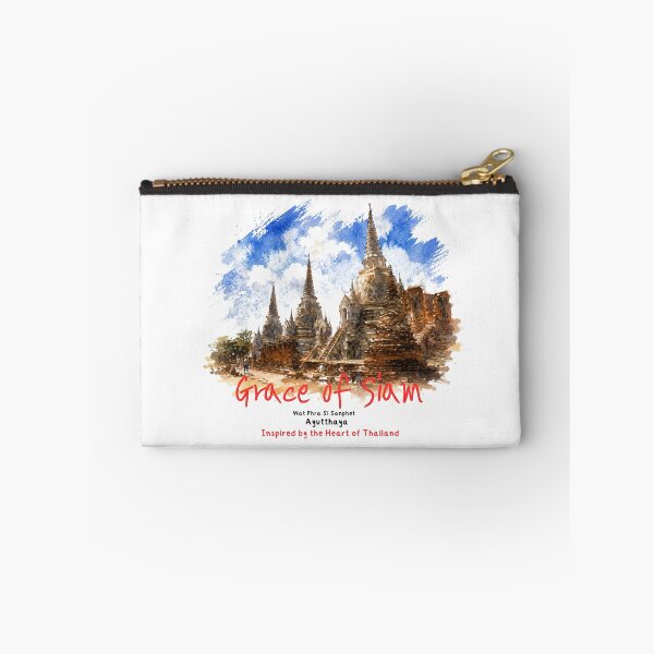 Item preview, Ayutthaya Thailand Ancient Temple Watercolor Travel Art designed and sold by Beeform.
