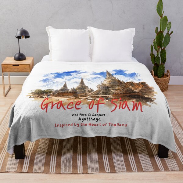 Item preview, Ayutthaya Thailand Ancient Temple Watercolor Travel Art designed and sold by Beeform.