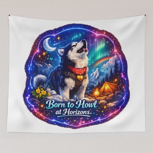 Artikelvorschau, Husky Adventure – „Geboren, um am Horizont zu heulen.“ entworfen und verkauft von bluesirian22.