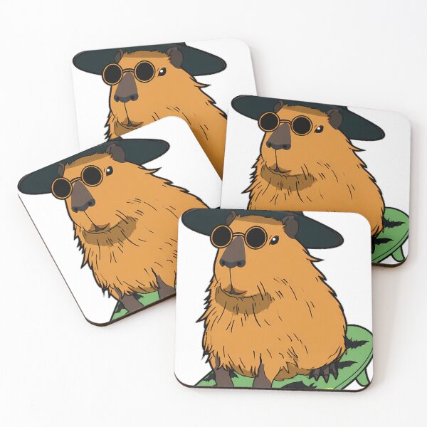 Item preview, Surfboard Capybara Witch designed and sold by pumsquare.
