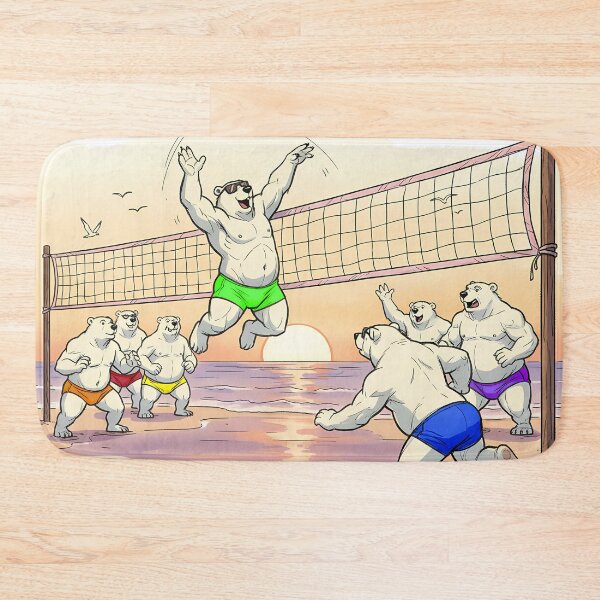 Item preview, Beach Bear Volleyball - Pride designed and sold by Black Rainbow Studios.