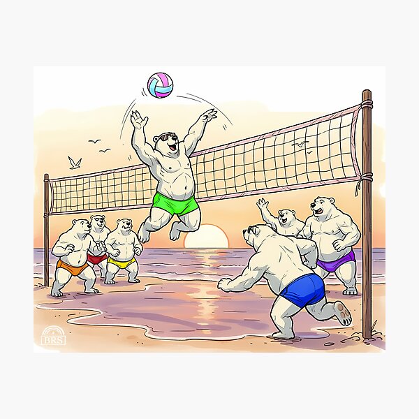 Item preview, Beach Bear Volleyball - Pride designed and sold by Black Rainbow Studios.