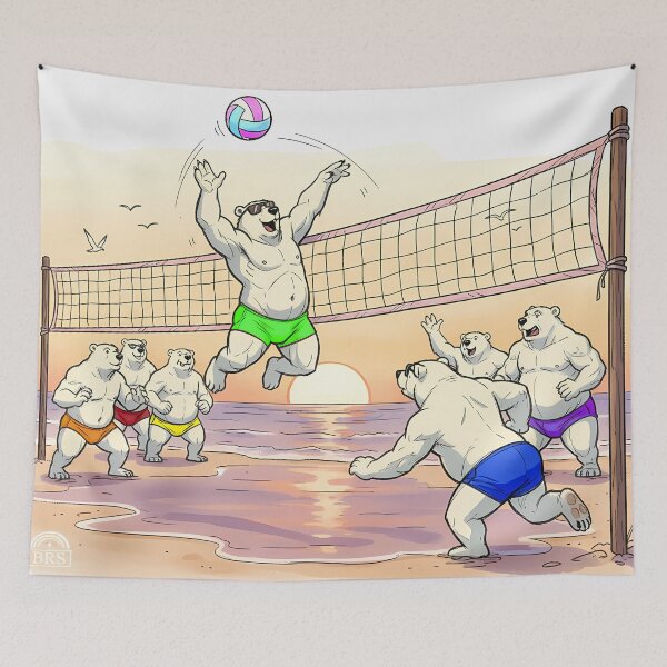 Item preview, Beach Bear Volleyball - Pride designed and sold by Black Rainbow Studios.