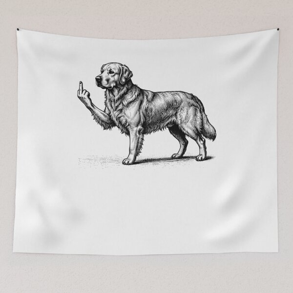 Item preview, Funny Labrador Dog Midle Finger designed and sold by nosu-art-pod.
