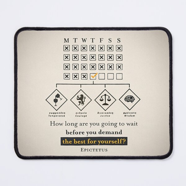 Item preview, Epictetus Quote - How long are you going to wait? - Artwork Print File designed and sold by Carry The Fire Creative.