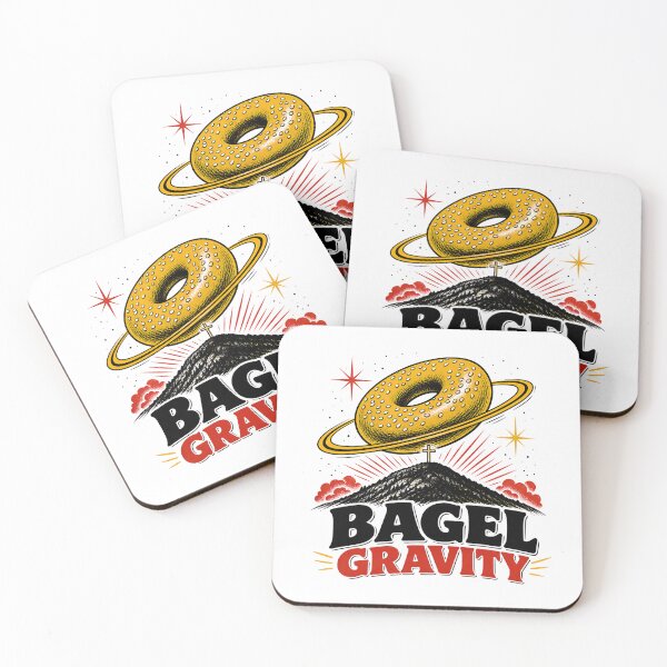 Item preview, Bagel Gravity Montreal Mount Royal Funny Food Art designed and sold by Fenay Designs.