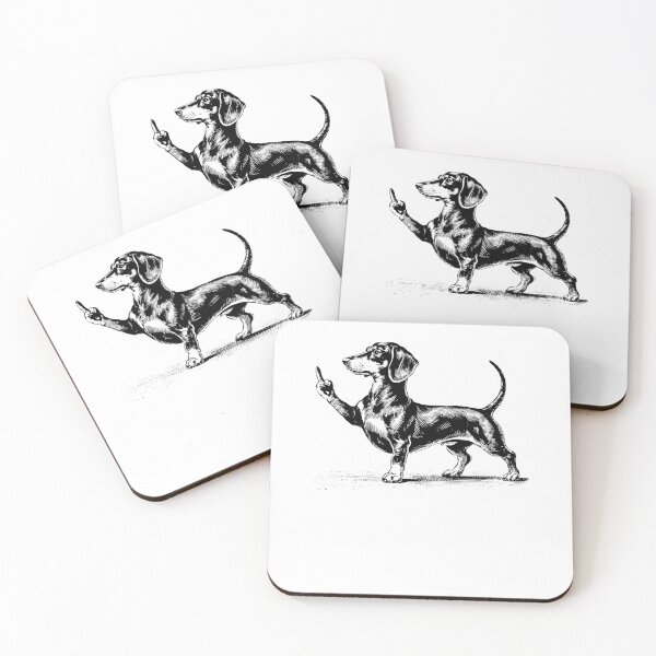 Item preview, Funny Dachshund Dog Midle Finger designed and sold by nosu-art-pod.
