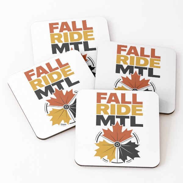 Item preview, Fall Ride MTL Montreal Maple Leaf Bicycle Cycling Art designed and sold by Fenay Designs.